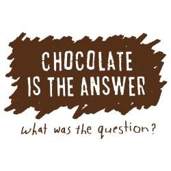 Attitude Aprons 'Chocolate is The Answer' White Apron Attitude Aprons Kitchen Aprons