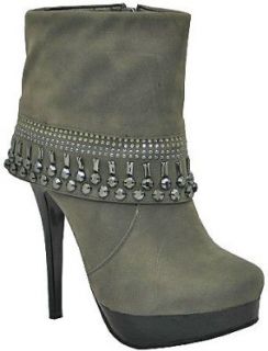 Italina Kelly Grey Women Ankle Boots, 10 M US Shoes