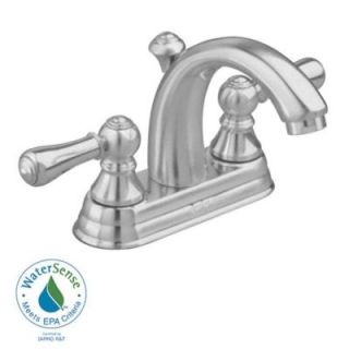 American Standard Williamsburg 4 in. Centerset 2 Handle Low Arc Bathroom Faucet in Satin Nickel 2904.224.295