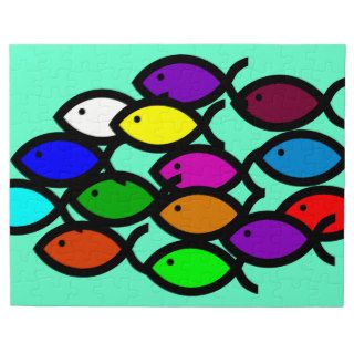 Christian Fish Symbols   Rainbow School   Puzzles