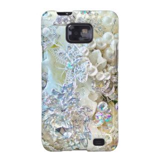 Diamond Bling, Bling,Pearl, Lace Bouquet Samsung Galaxy S2 Cover