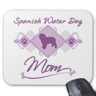 Spanish Water Dog Mom Mouse Pads