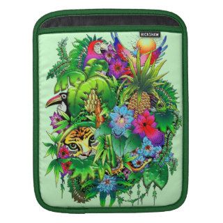 Jungle Wild Animals and Plants iPad Rickshaw Sleev Sleeve For iPads