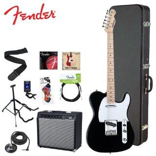 Fender Musical Instruments Corp. JF 028 8300 506 KIT Starcaster by Fender Telecaster Kit with Hardcase, DVD, Tuner, Cable, 25W Amplifier, Stand, Strings, Footswitch and Pick Sampler Musical Instruments