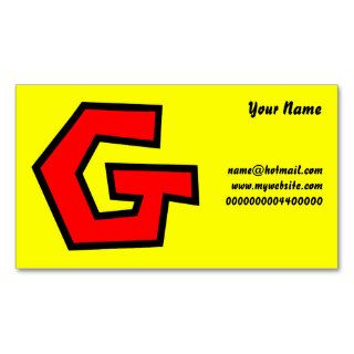 Monogram Letter G, Your Name, Business Card