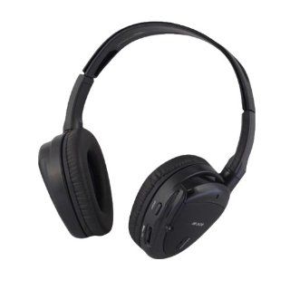 Vission AM IR506 Black Wireless Single Channel IR Headphone with Zippered Hard Storage Case Automotive