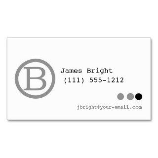 Monogram Typewriter Key Business Card   letter B