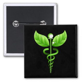 Alternative Medicine Caduceus Medical Symbol Badge Pins