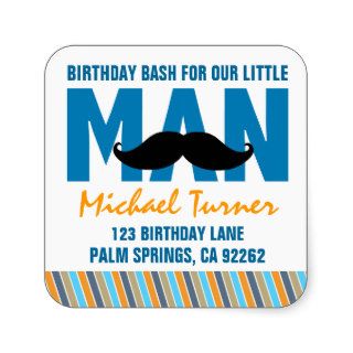 Little Man Birthday Address Labels Stickers