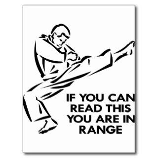 Karate, MMA, You ARE In Range Post Cards