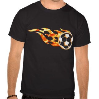 Soccer Ball Flames Football game Fire Strike Messi Shirts