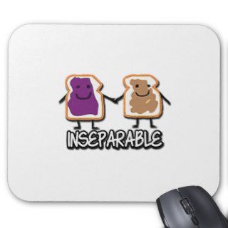 Inseparable Peanut Butter and Jelly Mouse Pads