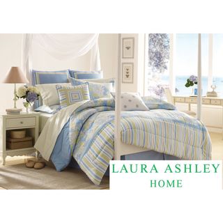 Laura Ashley Somerset 100 percent Cotton 4 piece Comforter Set Laura Ashley Comforter Sets