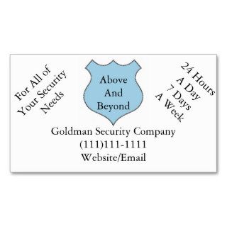 Above and Beyond Security Company Business Cards