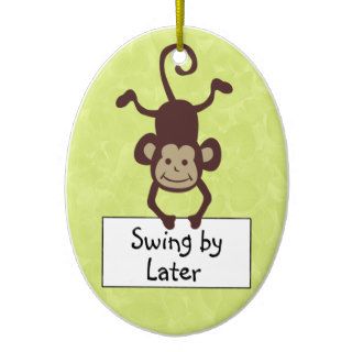 Funny Monkey Door Hanger Christmas Ornaments