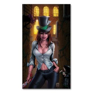 Madness of Wonderland #1   Female Mad Hatter Business Cards