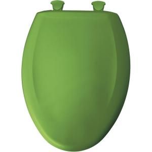 BEMIS Slow Close STA TITE Elongated Closed Front Toilet Seat in Fresh Green 1200SLOWT 255