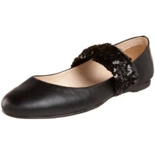 ALL BLACK Women's Fancy Band Ballet Flat,Black,35 EU Shoes