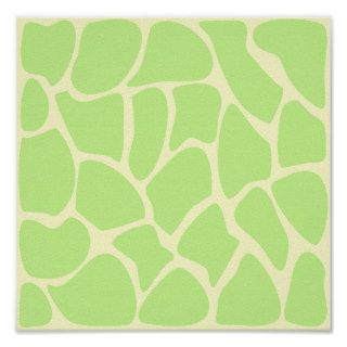 Giraffe Print Pattern in Light Lime Green.
