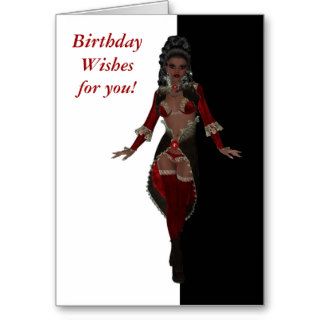 Happy birthday Sensual African American woman Greeting Cards