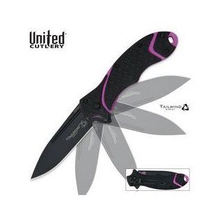 United Cutlery UC2912 Tailwind Assisted Open Atomic Steel Folding Knife, Pink   Pocketknives  