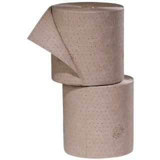 New Pig MAT509 Polypropylene Oil Only Absorbent Mat Roll, 32 Gallon Absorbency, 150' Length x 15" Width, Brown (Bag of 2) Science Lab Spill Containment Supplies