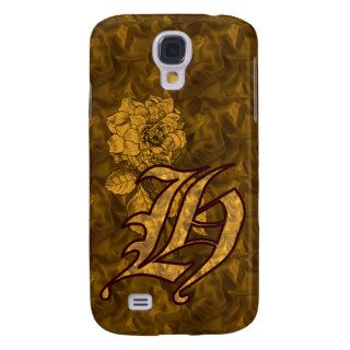 Monogrammed Initial H Gold iPhone Speck Case Galaxy S4 Covers