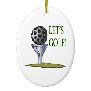 Lets Golf Christmas Ornaments