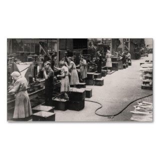 Women Factory Workers During World War Two Business Card Templates