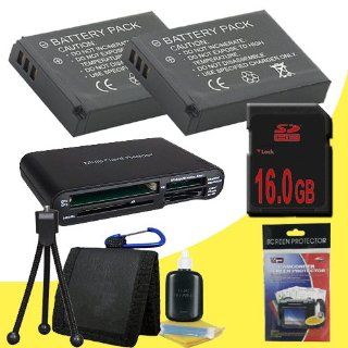TWO LP E8 Lithium Ion Replacement Batteries + 16GB SDHC Memory Card + USB SD Memory Card Reader/Wallet + Deluxe Starter Kit for Canon EOS Rebel T2i T3i Digital SLR Camera DavisMAX Bundle  Digital Camera Accessory Kits  Camera & Photo