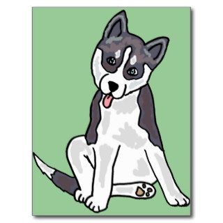 XX  Siberian Husky Puppy Dog Post Card