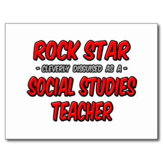 Rock StarSocial Studies Teacher Postcards