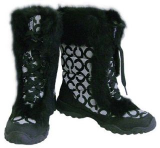 NEW AUTHENTIC COACH JENNIE SNOW BOOTS (BW/Black) (6.5) Shoes