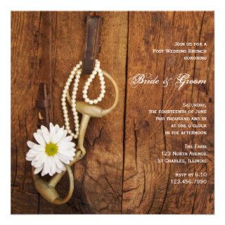 Daisy and Horse Bit Country Post Wedding Brunch Personalized Invite