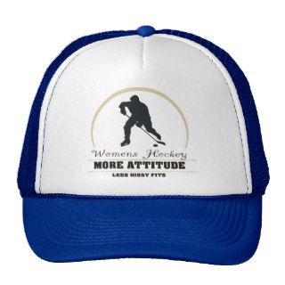 Funny Womens Hockey More Attitude Trucker Hat