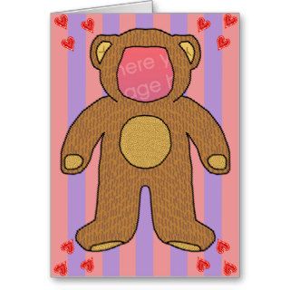 Funny Valentine's Day Teddy Photo Frame Greeting Card