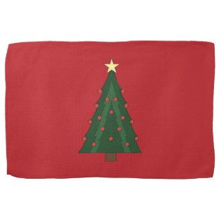 CHRISTMASTIME TREE Red Hand Towel