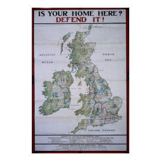 Map of Great Britain   Defend It Poster
