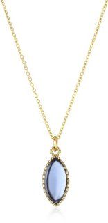 Lisa Stewart Blue Oval Cabochon Pendant Necklace Jewelry