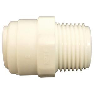 Watts Quick Connect 3/8 in. x 3/8 in. Plastic OD x MPT Adapter PL 3026