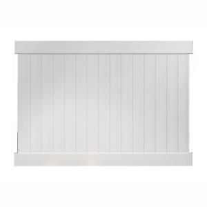 1.75 in. x 6 ft. x 8 ft. White Vinyl Linden Pro Privacy Panel 73013298