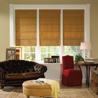 Gold Dust Thermal Fabric Roman Shades Blinds & Shades