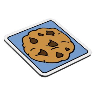 Cartoon Clip Art Chocolate Chip Cookie Dessert Drink Coasters