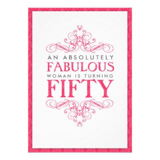 Absolutely Fabulous 50th Birthday Party Invitation