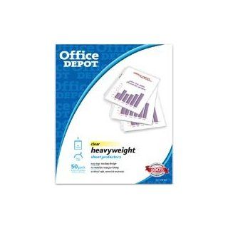 Office Depot Clear Heavy Duty Sheet Protectors, 8 1/2 in x 11 in, 50/Pack   498 841 Industrial Products