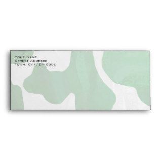 Cow Green and White Print Envelope