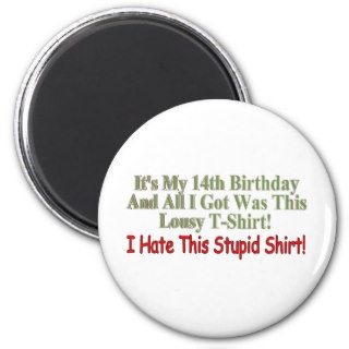 Its My 14th Birthday Gifts Fridge Magnets