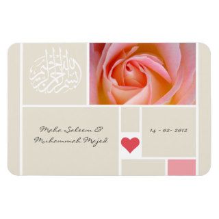 Islamic rose quran wedding quran save the date flexible magnet