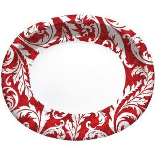 Creative Converting 66706 8 Count Peppermint Swirl Oval Paper Platters Kitchen & Dining