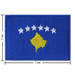 Kosovo Nation Flag Style 1 Embroidered Sew On Applique 